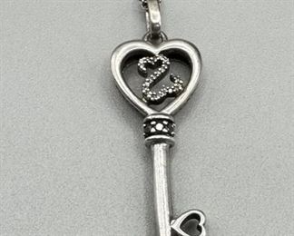 Jane Seymour Open Heart sterling necklace 