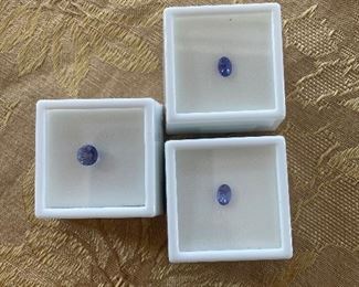 .95ct round tanzanite 6.5 mm
TWO oval tanzanite .45ct  5x4 5mm