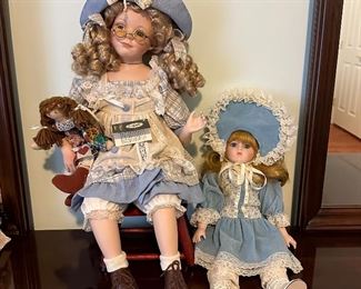 Contemporary bisque head dolls 