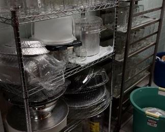 kitchen supplies and racks