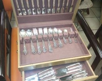 Sterling Silver Reed & Barton, Savanah pattern, service for 12, 73 peices
