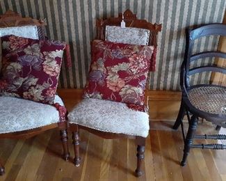 Victorian parlor chairs