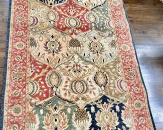 Lot 024-BR1: Wool Room Rug

Features: Machine woven wool room rug. No identifying mark. Cream, navy rust and green colors.


Dimensions: 63” x 99”


Condition: Good pre-owned condition

