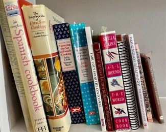 Lot 029-B: Cookbooks All Around the World

Features: 
•	Titles include Middle East, Spanish, Chinese, Bulgarian and American cuisine
•	Include both softcover volumes of Julia Child’s “Mastering the Art of French Cooking”

Condition: Good to Very Good pre-owned condition

