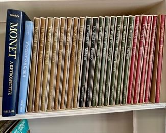 Lot 031-B: Great Masters Art Book Library

Includes: 
•	Incomplete set of the Time-Life Library of Art (21 volumes, in original slipcases)
•	Hardcover texts on Monet and van Gogh


Condition: Items are in Very Good pre-owned condition, with minor shelf wear. Note that seven volumes are missing from the Time-Life Library of Art (a complete set comprises 28 volumes).

