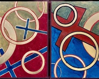 Lot 067-I: Cross Paintings

Features: s
•	Text here
•	More text here

Dimensions: 9” x 12” each

Condition: Very Good condition
