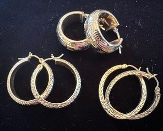14K Hoops