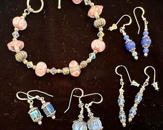 Sterling Silver Bracelet & Earrings