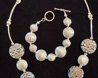 Sterling Silver Necklace & Bracelet