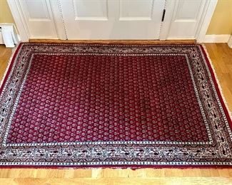 Red Rug with White Border