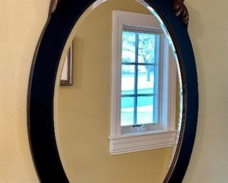 Beveled Mirror with Carved Shell