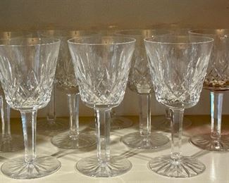 (9) Waterford Lismore Red Wine Glasses