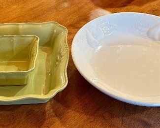 Appetizer Set (left) & Crate & Barrel Serving Bowl (right)