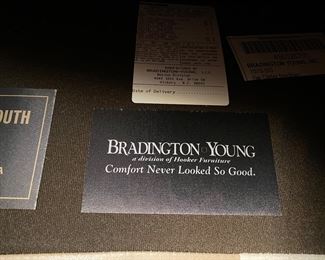 Bradington Young Swivel Leather Recliner