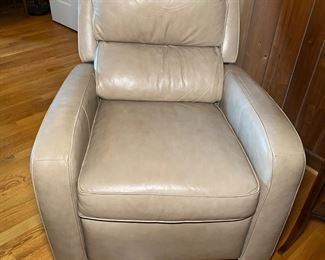 Bradington Young Swivel Leather Recliner