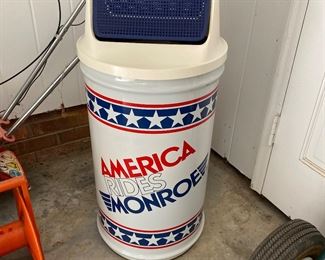 Monroe Shocks Advertising Trash Can