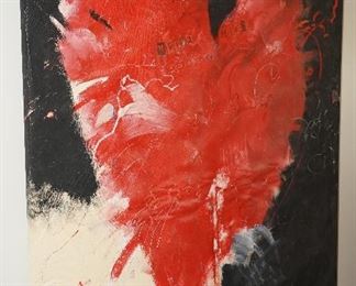 Abstract Heart Hubba Hubba oil on canvas by Sanford Talley