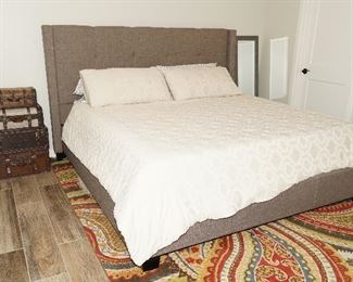 All of the bedframes and mattresses are in great condition and are king size. The duvet covers house comforters and include 2 shams with pillows.