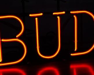 Bud neon sign
