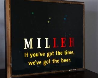 Miller-If you've got the time, we've got the beer, bouncing balls neon sign