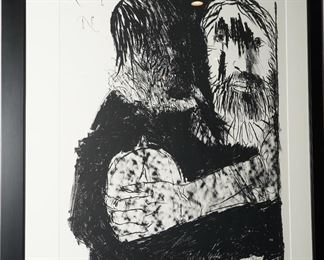 Man with Beard-#26/124-Leonard Baskin