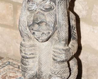 Meso America stone deity-this is crazy heavy and stands about 2ft tall