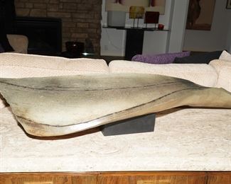 "Whale Tail" ceramic sculpture