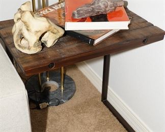 World Market slat wood side table-there are two of these available.