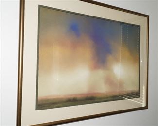 "Dust Storm" pastel on paper- artist unknown