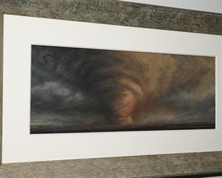 Ellen Wagener-"Twister at Twilight" pastel on paper set in a shadowbox-super cool!