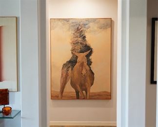 "Horse and Rider" by John Dawson original oil on canvas