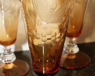 Amber glass pilsners