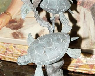 Swimming Sea Turtle Bronze