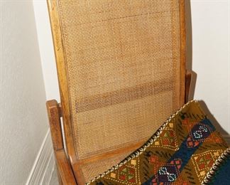 Vintage rattan & wood chairs x 2-need a bit of love.