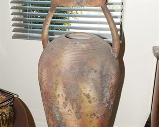 Raku pottery floor pot-this piece has been repaired a few times, full disclosure.