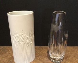 Waterford and Rosenthal Vases