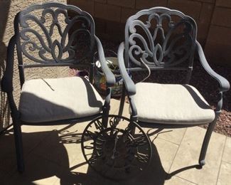 Sit Out and Enjoy the Weather Patio Chairs and Decorative Thermometer
