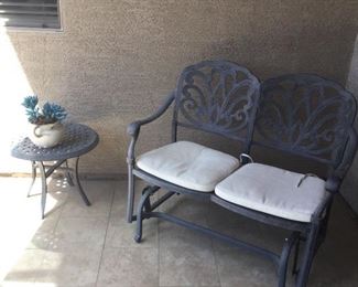 Cute Patio RockingLoveseat and More