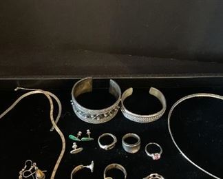 Assorted Sterling, Silver Jewelry