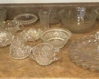 Assorted Crystal and Glassware