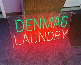 Neon Laundromat Sign