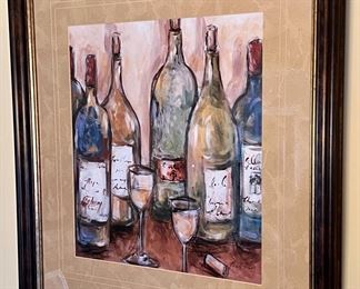 "Wine Bottles" Framed Print