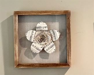 Framed Sheet Music Origami