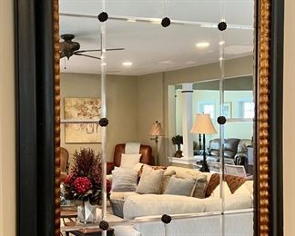 Beveled Mirror with Black Frame