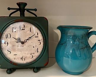 Decorative Clock & Pitcher