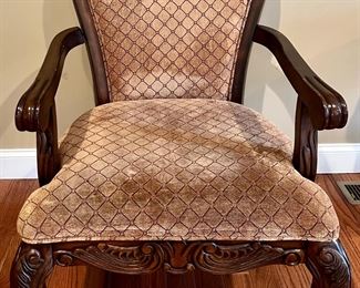 (2) Armchairs with Carved Feet