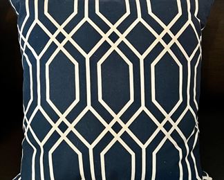 (2) Down Pillows with Geometric Design
