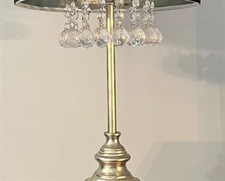 Brushed Chrome & Crystal Lamp 