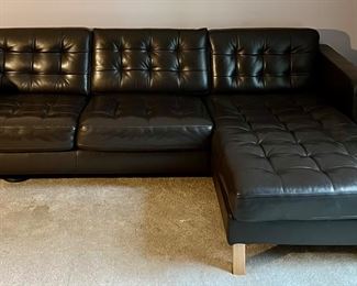 Leather Sectional Sofa with Chaise