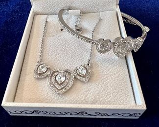 "Triple Heart" Necklace & Bracelet